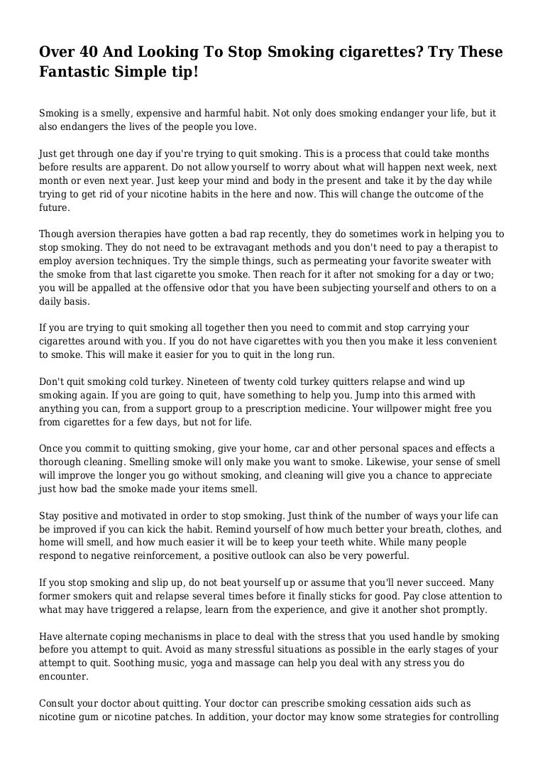 40 ways to quit smoking yourself 40 ways to quit smoking yourself
